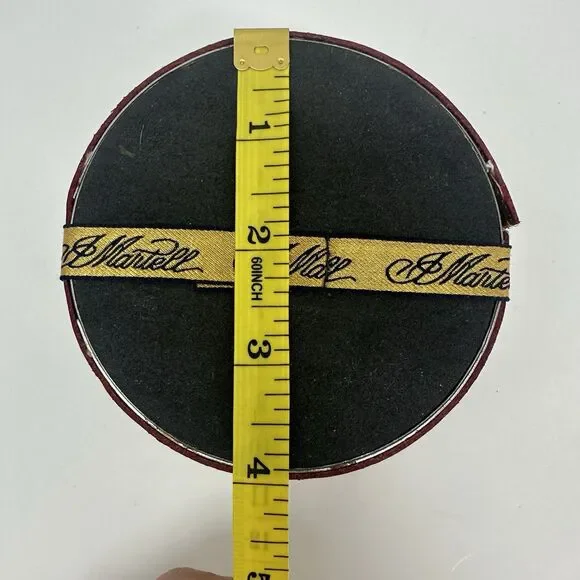 Martell Cognac Set Of 4 Leather Reusable Coasters With Case Holder Brown - Picture 6 of 7